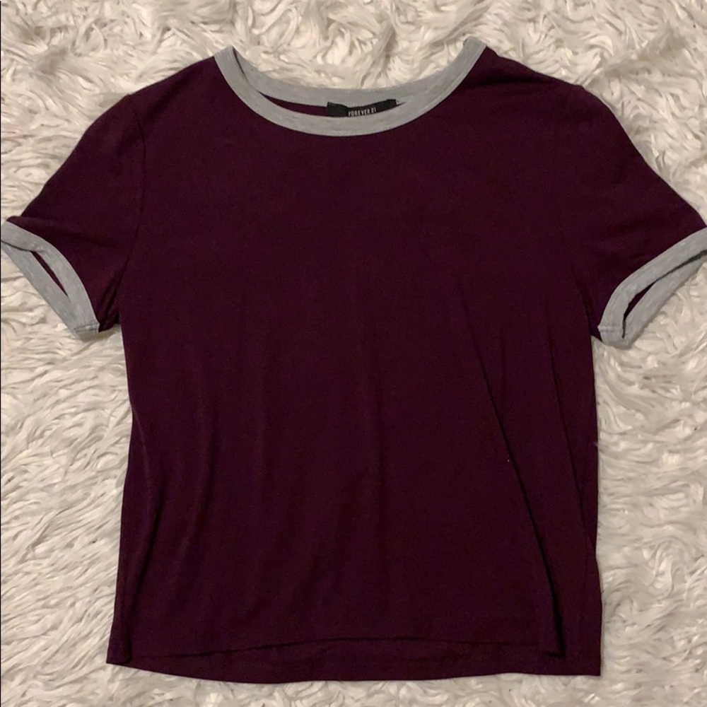 Maroon Cropped T-shirt